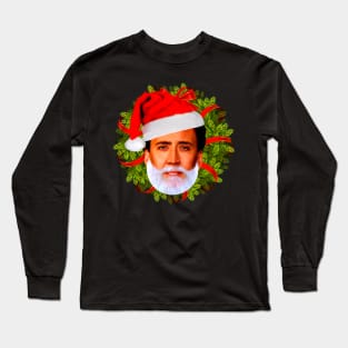 Nicolas Cage Christmas Long Sleeve T-Shirt